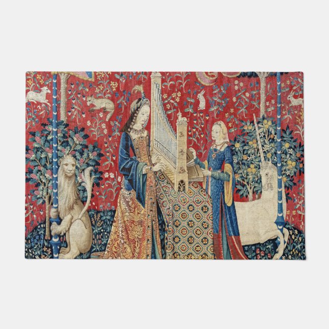 Tapete A Senhora e o Unicórnio, Audição (Frente)