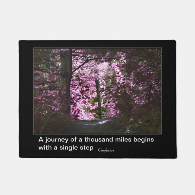 Tapete A Viagem Começa Com A Inspiração De Cotação Confuc (Frente)