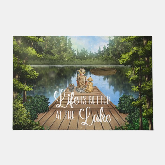 Tapete A Vida É Melhor No Lago (Frente)