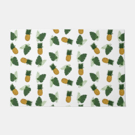 Tapete Abacaxi E Folhas De Palma