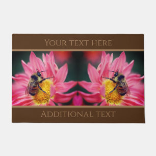 Tapete Abelha-Bumble Na Flor-Daisy Rosa Personalizada