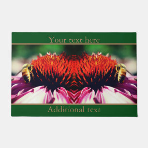 Tapete Abelha De Mel Na Flor Echinacea Personalizada