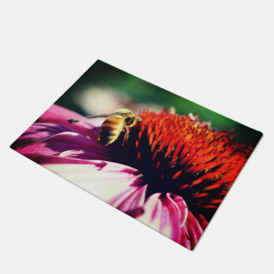 Tapete Abelha De Mel Na Margarida Do Coneflower Fechar