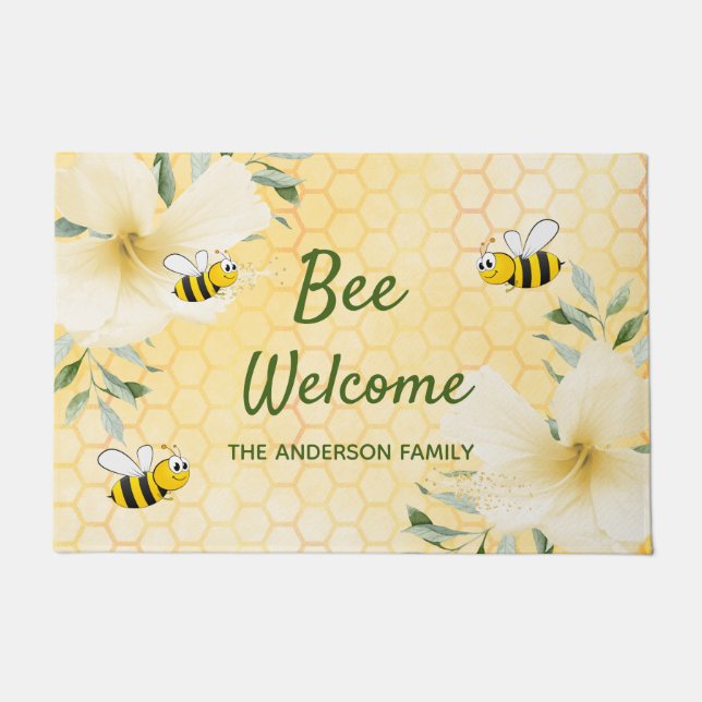 Tapete Abelhas bem-vindas, espécimes do gênero Bombus Ama (Frente)