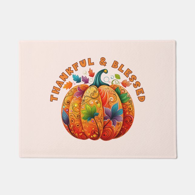 Tapete Abençoada e agradecida Bomba de outono (Frente)