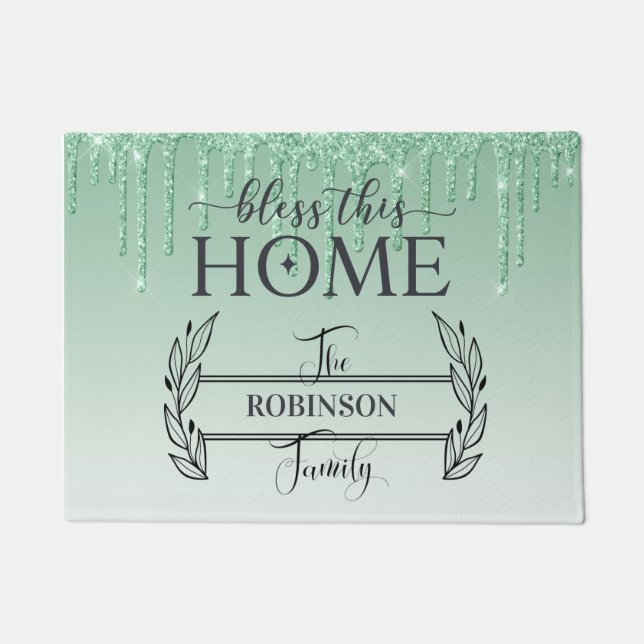 Tapete Abençoe esta porta de casa (Frente)