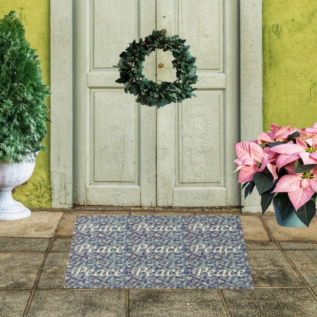 Tapete Abes de Paz (Welcome in Peace throughout the holiday season with a Peace Abounds Doormat!)