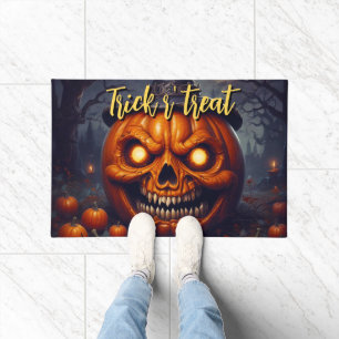Tapete Abóbora Assustadora de Halloween Lua Cheia