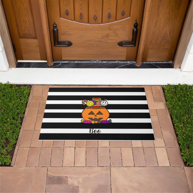 Tapete Abóbora "Boo" de Halloween (Ar livre)