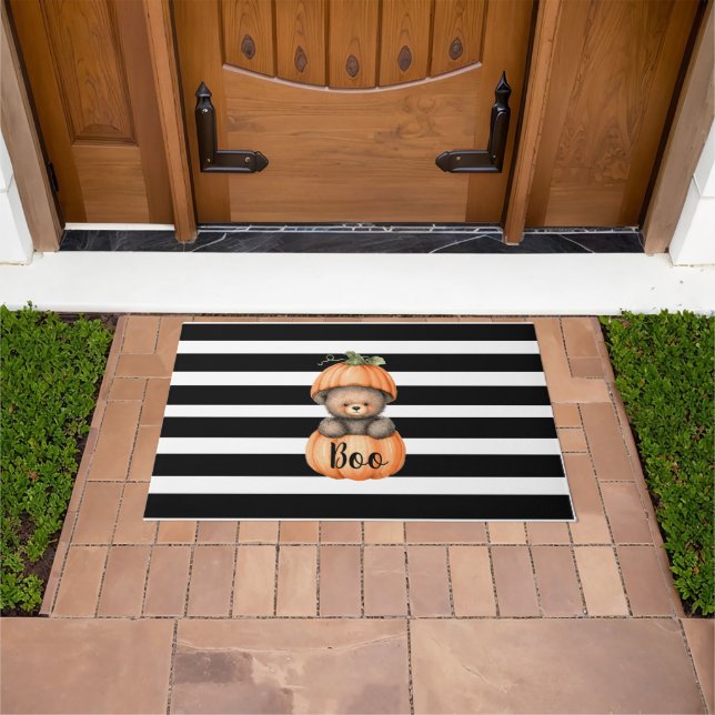 Tapete Abóbora "Boo" de Halloween (Ar livre)