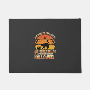 Tapete Abóbora de Gato Preto Desenho Vetorial de Hallowee