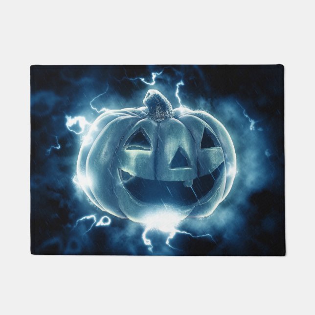 Tapete abóbora de Halloween na chuva (Frente)