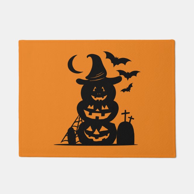 Tapete Abóboras Empilhadas Halloween (Frente)