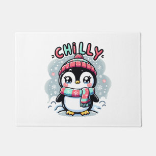 Tapete Abraço de Cachecol Nevado do Pinguim Gelado