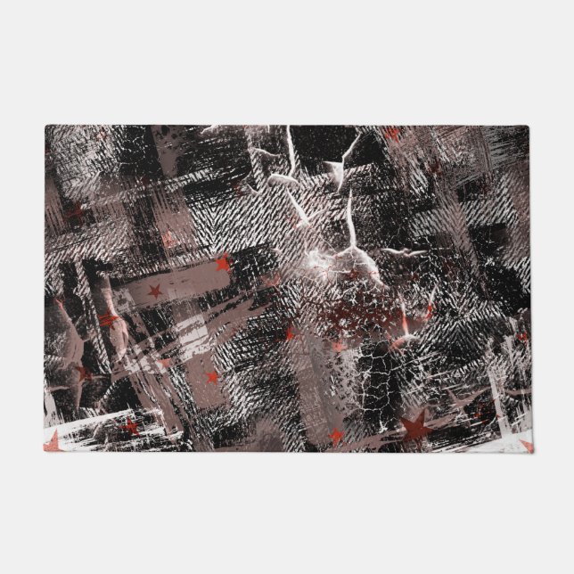 Tapete Abstração do mergulho. Marrom, preto e branco. (Frente)