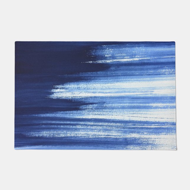 Tapete abstrato azul e preto (Frente)