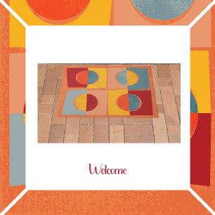 Tapete Abstrato com círculos e quadrados