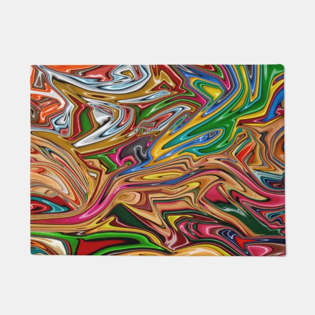 Tapete Abstrato de arte colorida (Frente)