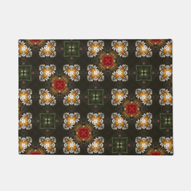 Tapete Abstrato de cruz festiva vermelha (Frente)