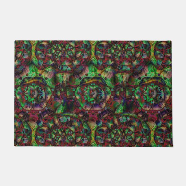 Tapete Abstrato de Intermitência de Flor bonito (Frente)