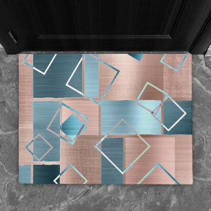 Tapete Abstrato de luxo Blush Rosa Dourado e Teatro Geo
