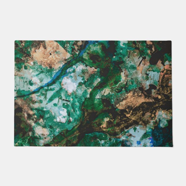 Tapete Abstrato de muss Agate Green Crystal Geode (Frente)