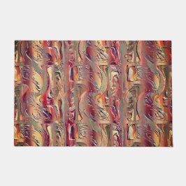 Tapete Abstrato entalhado em salmão e gradiente vermelho