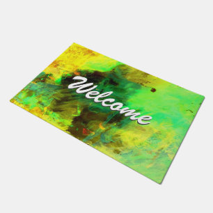 Tapete Abstrato Modern Art Professional Bem-Vindo Verde