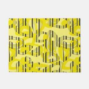 Tapete Abstrato moderna art striped yellow black dec
