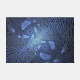 Tapete Abstrato moderno Trendy Dusk Blue Fractal Art