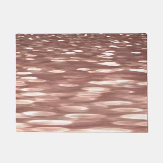 Tapete Abstrato nº 3: Shimmer Dourado Rosa de cobre (Frente)