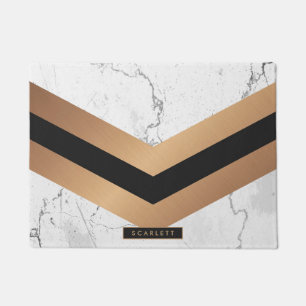 Tapete Abstrato Preto e Ouro