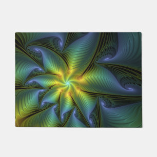 Tapete Abstrato Star, Ouro Verde brilhante Arte Fractal