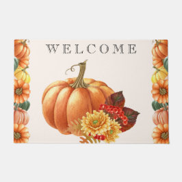 Tapete Ação de Graças Pumpkins Doormat