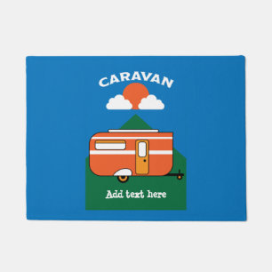Tapete Acessórios Engraçados de Caravana Acampando Cara