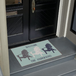 Tapete Adirondack Chairs Marinho Blue e Aqua Personalizad