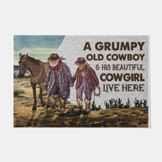 Tapete Adorável Cowboy Cita Doormat, Cowboy Mat