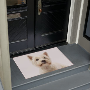 Tapete Adorável Highland West Highland Terrier branco