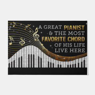 Tapete Adorável Porta Pianista Excelente, Piano Players 