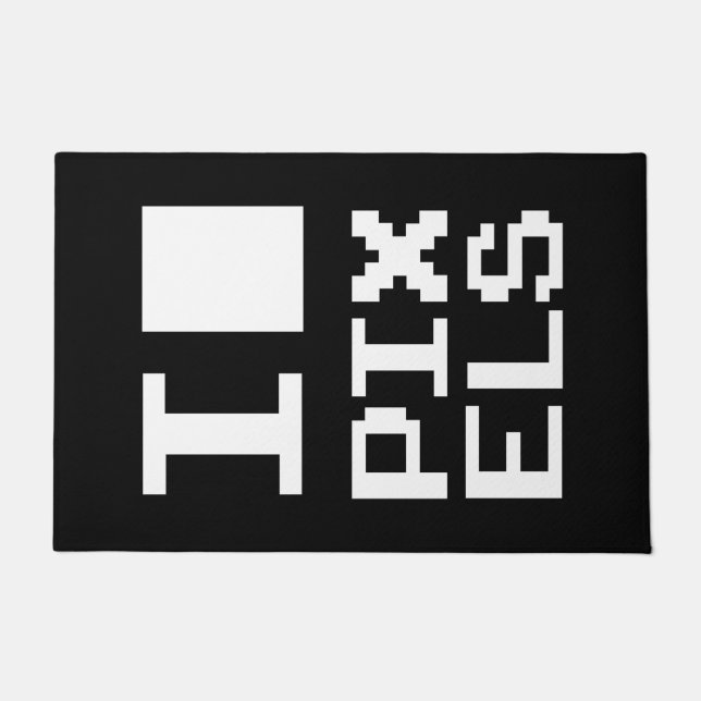 Tapete Adoro Pixels, design de geek, arte de pixel (Frente)