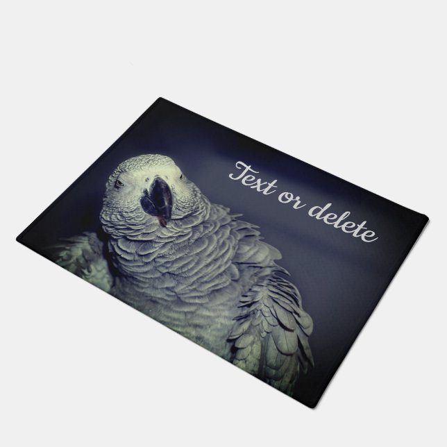Tapete African Grey Parrot Cute Bird Personalized  (Inclinado)