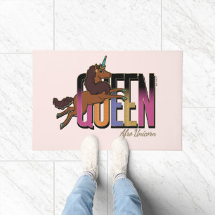 Tapete Afro Unicorn Queen Design