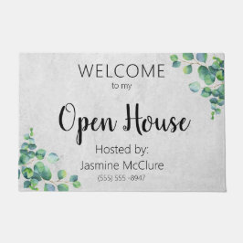 Tapete Agente Imobiliário Casa Aberta Folhas de Eucalyptu