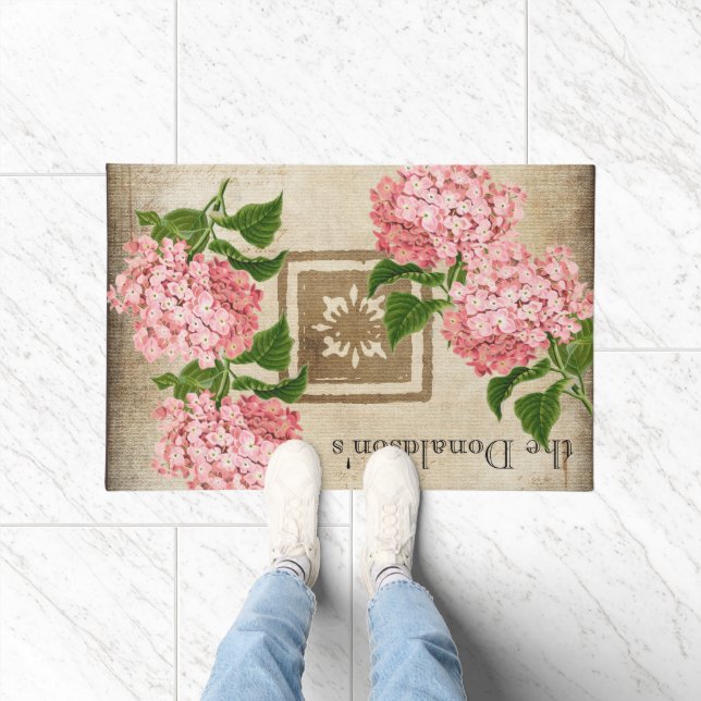 Tapete Agrupamentos de Hortênsias Cor-de-Rosa II (Interior)