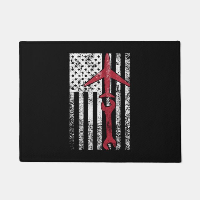 Tapete Airplane Mechanic Shirt Aviation Technician Gift (Frente)