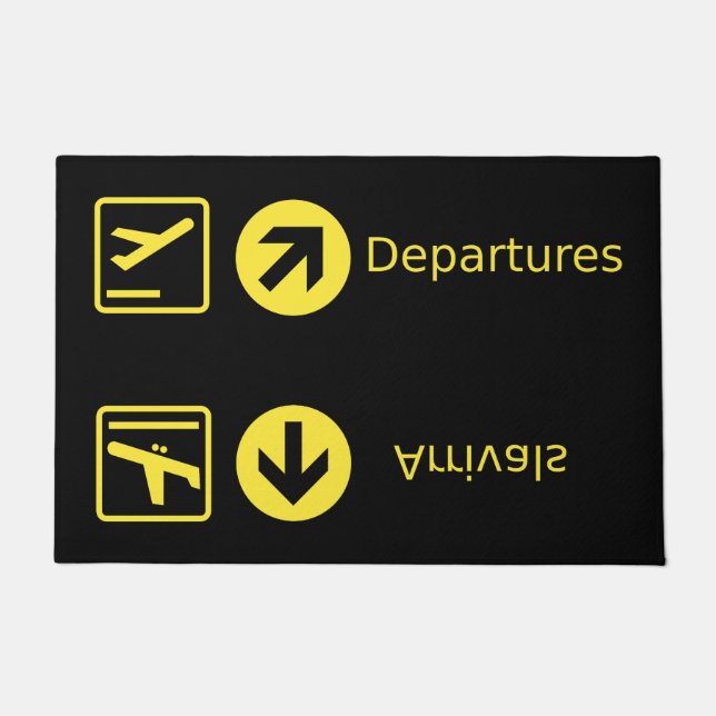 Tapete Airport Arrivals Departures Doormat (Frente)
