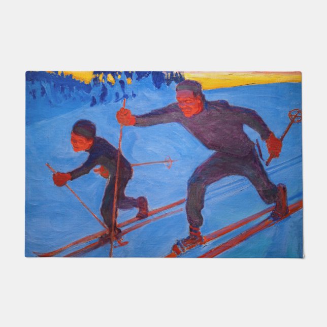 Tapete Akseli Gallen-Kallela - Esquiadores (Frente)