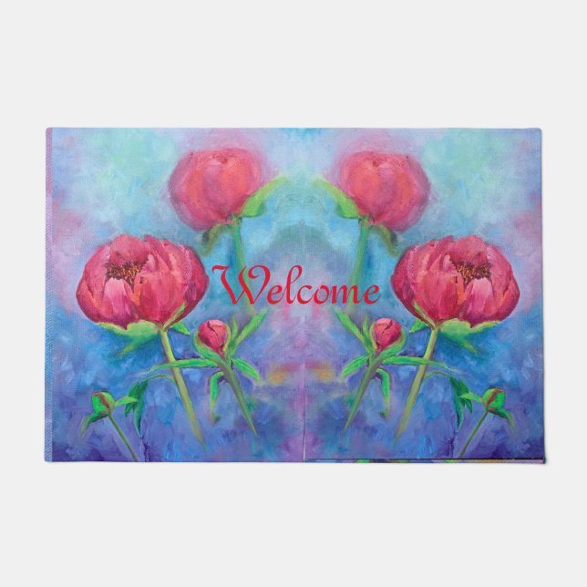 Tapete Alaskan Peonies Doormat (Frente)