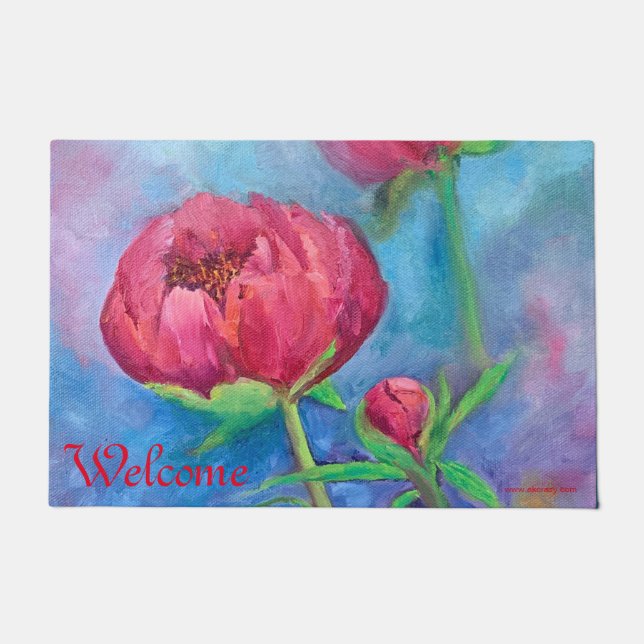Tapete Alaskan Peonies Doormat (Frente)