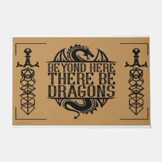 Tapete Além Daqui Há Dragão|Dungeon Dragon Doormat